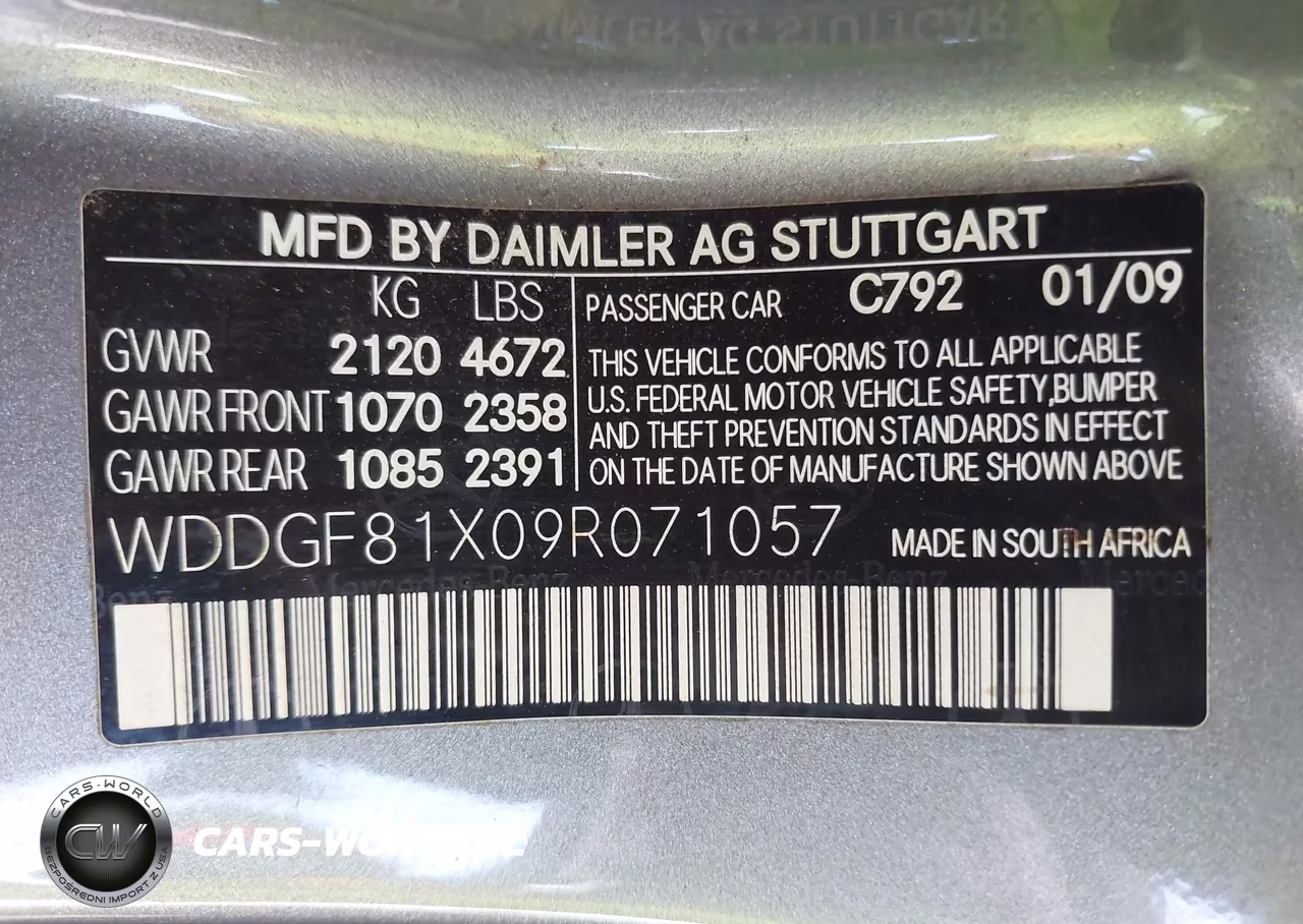 2009 Mercedes-Benz C 300 Luxury 4Matic-Sport 4Matic VIN:WDDGF81X09R071057 - 9