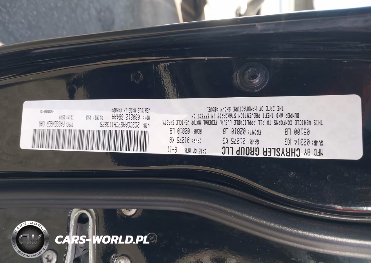 2012 Chrysler 300 VIN:2C3CCAAG7CH113826 - 9
