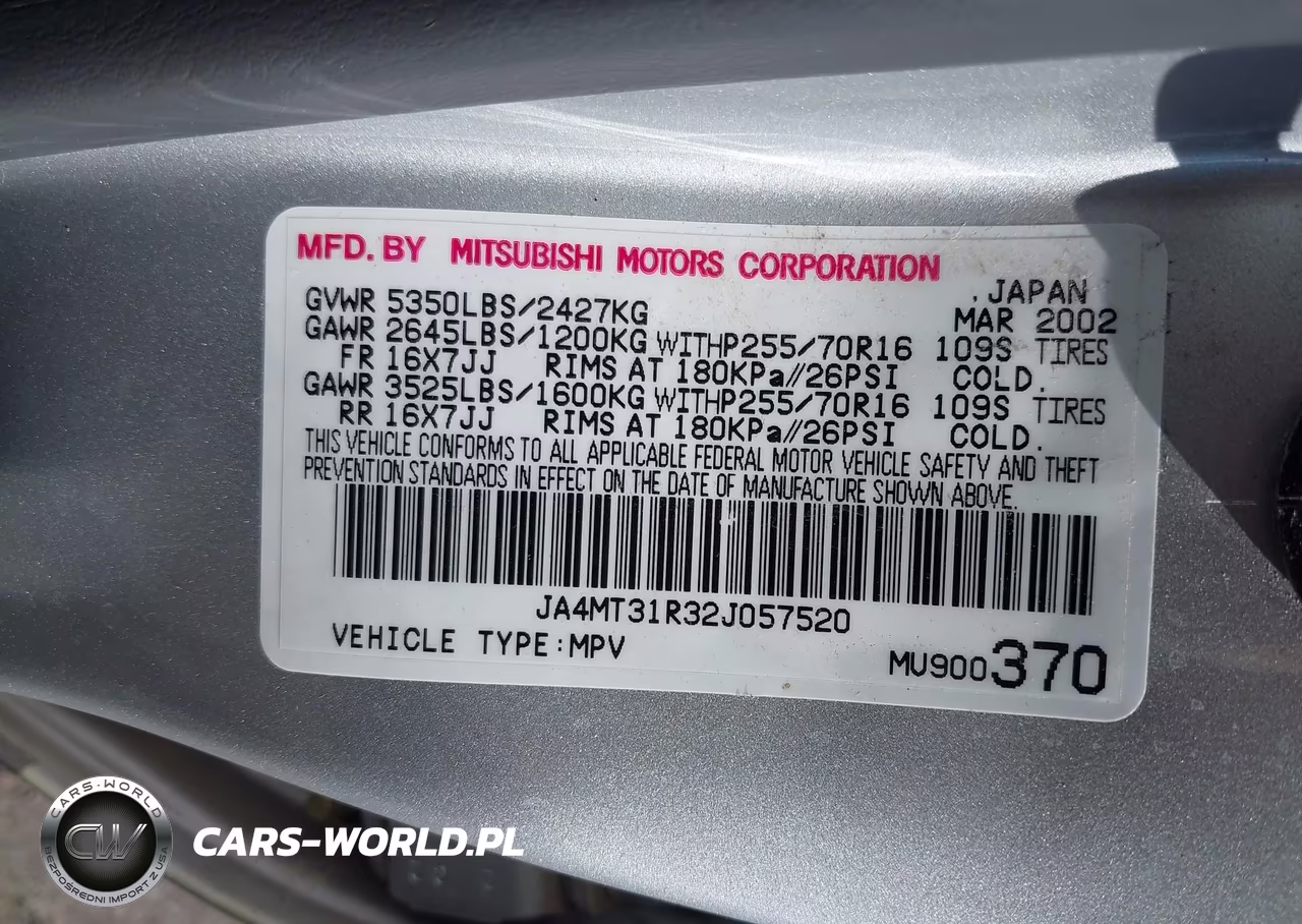 2002 Mitsubishi Montero Sport Xls VIN:JA4MT31R32J057520 - 9