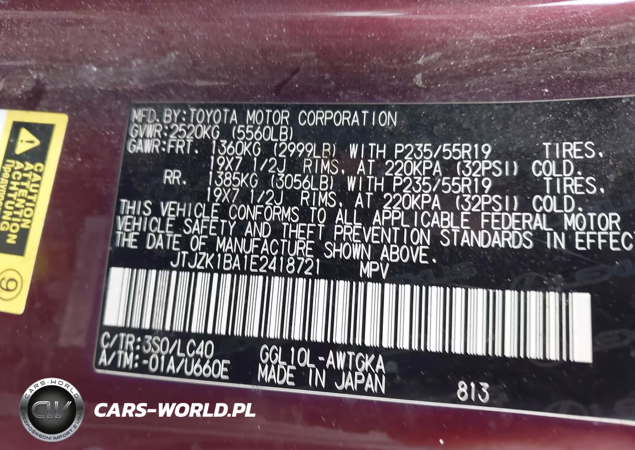2014 Lexus Rx 350 VIN:JTJZK1BA1E2418721 - 9