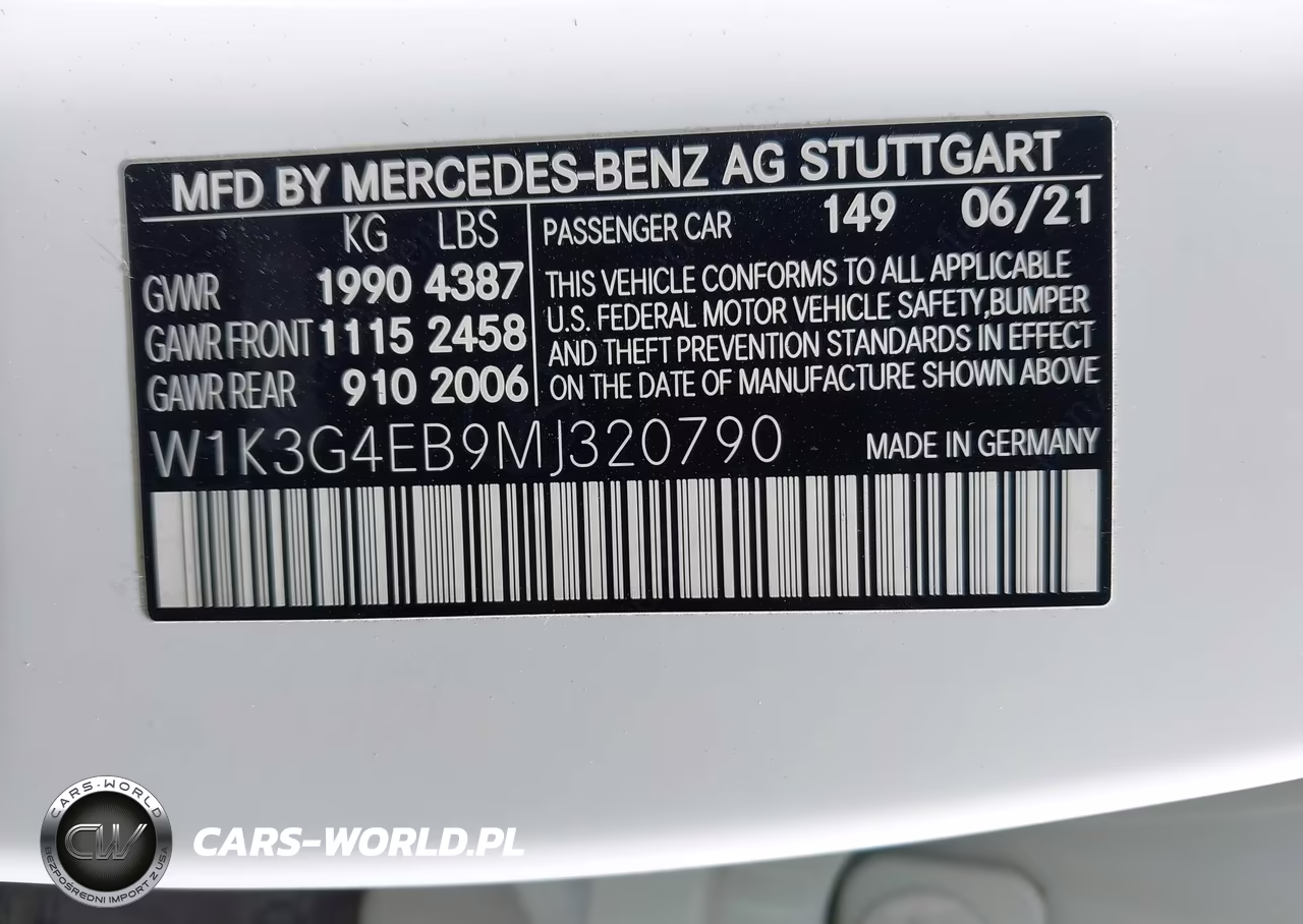 2021 Mercedes-Benz A 220 VIN:W1K3G4EB9MJ320790 - 9