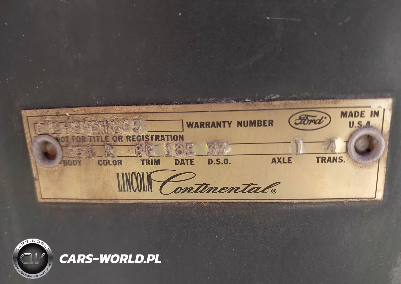 1966 Lincoln Continental VIN:6Y89G451863 - 9