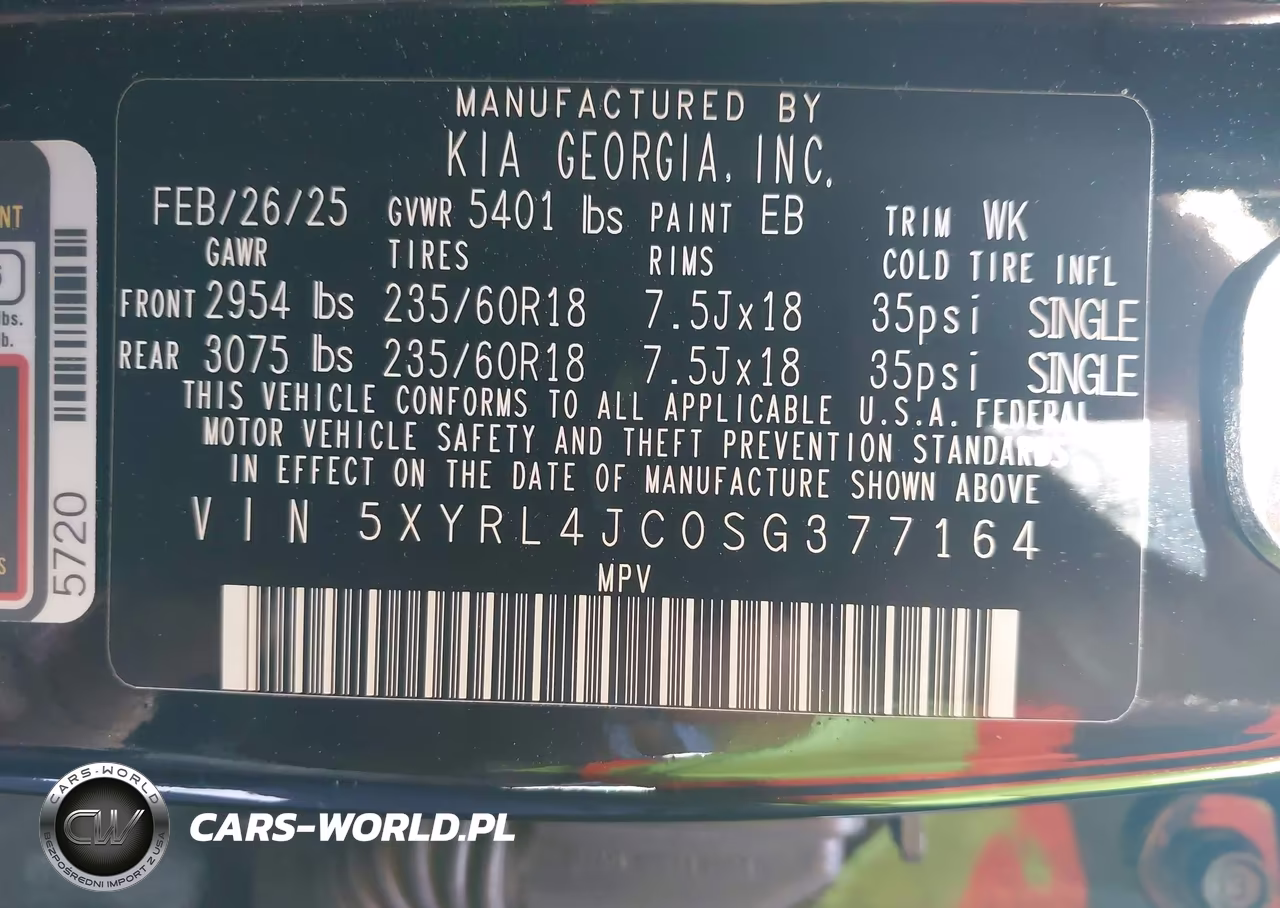 2025 Kia Sorento S VIN:5XYRL4JC0SG377164 - 9