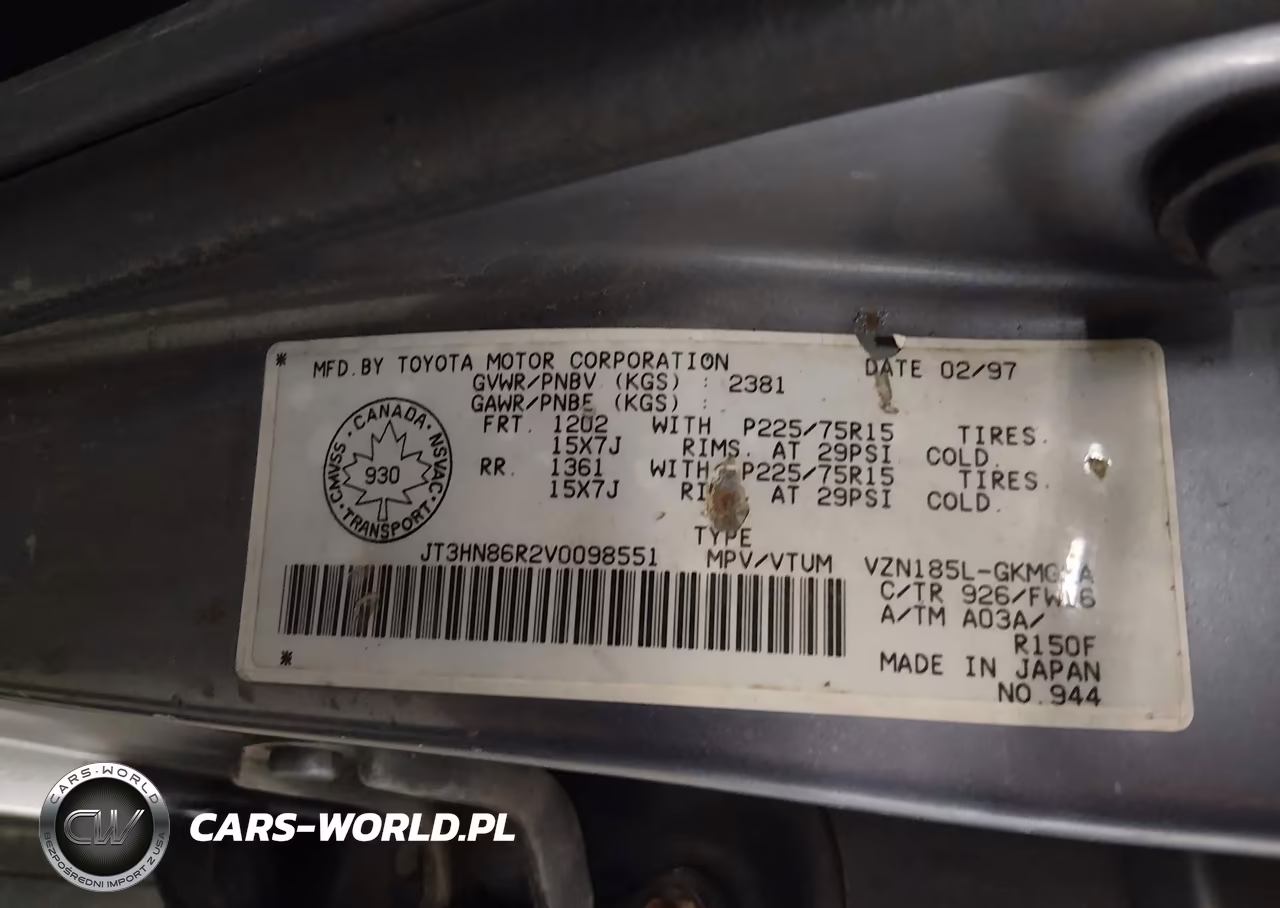 1997 Toyota 4Runner Sr5 V6 VIN:JT3HN86R2V0098551 - 9