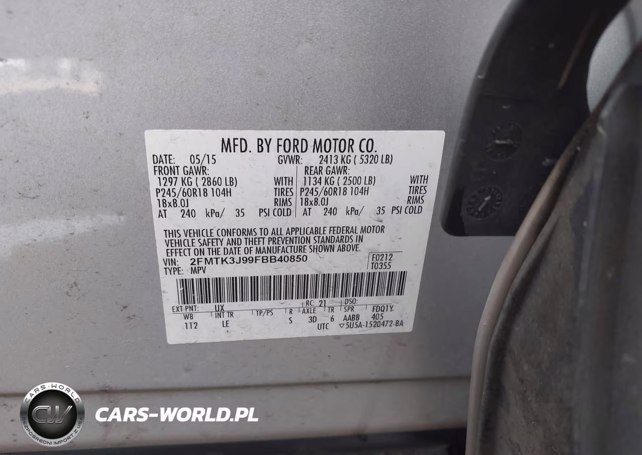 2015 Ford Edge Sel VIN:2FMTK3J99FBB40850 - 9
