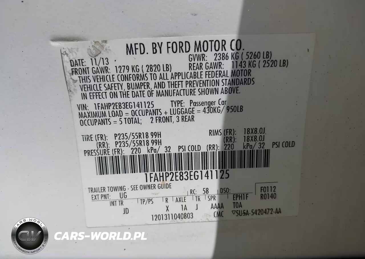 2014 Ford Taurus Sel VIN:1FAHP2E83EG141125 - 9