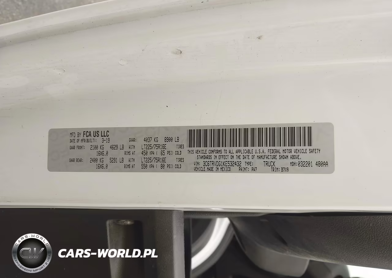 2019 Ram Promaster 2500 High Roof 159 Wb VIN:3C6TRVDG1KE532432 - 9