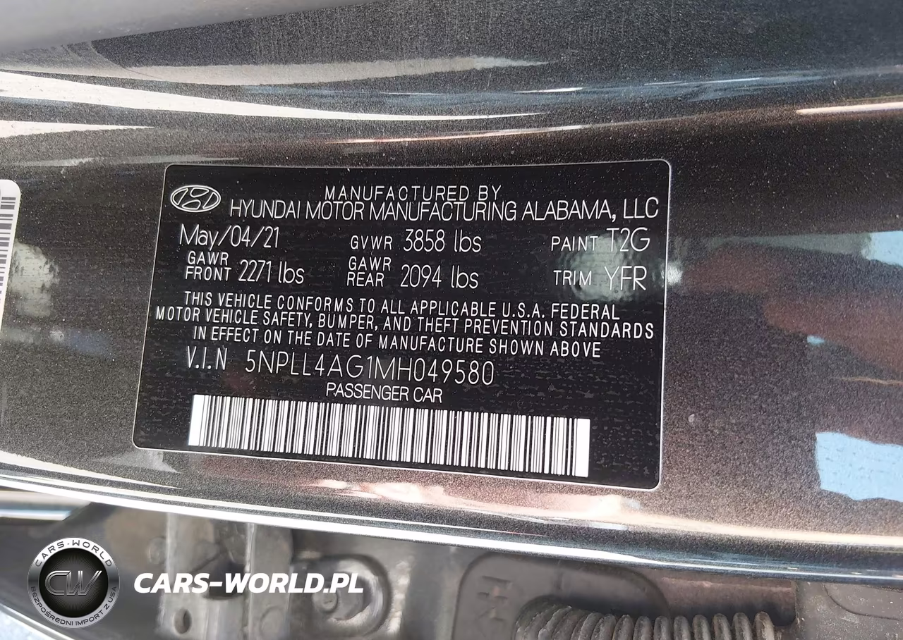 2021 Hyundai Elantra Se VIN:5NPLL4AG1MH049580 - 9