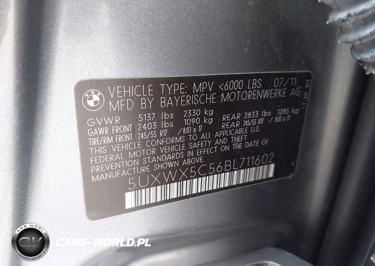2011 BMW X3 xDrive28I VIN:5UXWX5C56BL711602 - 9