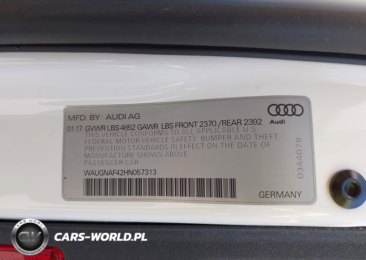 2017 Audi A4 Premium VIN:WAUGNAF42HN057313 - 9