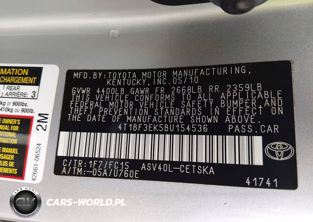 2011 Toyota Camry Se VIN:4T1BF3EK5BU154536 - 9