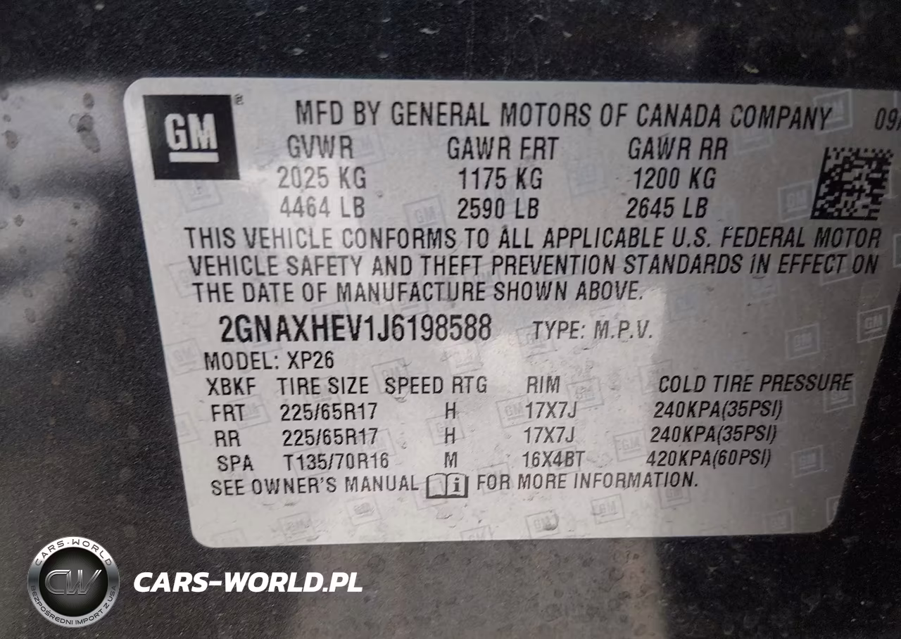 2018 Chevrolet Equinox Ls VIN:2GNAXHEV1J6198588 - 9