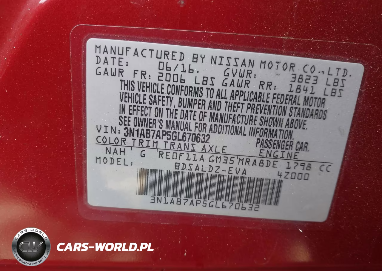 2016 Nissan Sentra Sv VIN:3N1AB7AP5GL670632 - 9