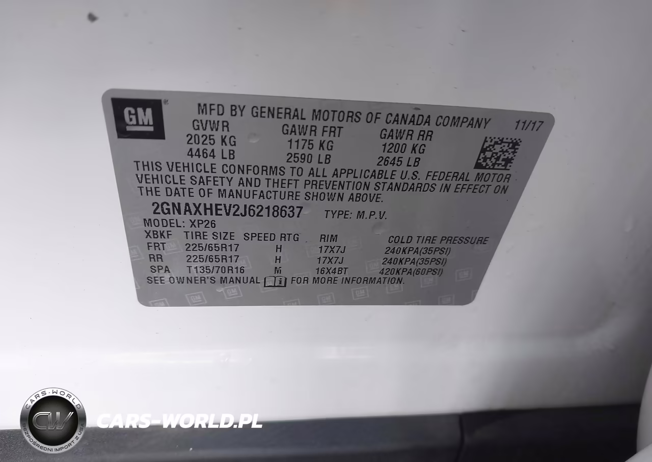 2018 Chevrolet Equinox Ls VIN:2GNAXHEV2J6218637 - 9