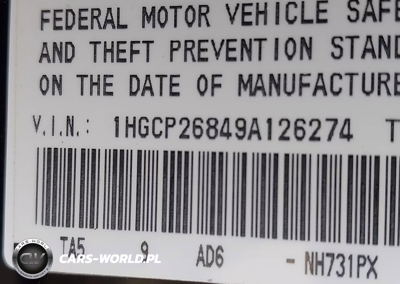 2009 Honda Accord 2.4 Ex-L VIN:1HGCP26849A126274 - 9