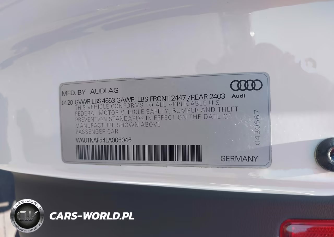 2020 Audi A5 Premium Plus 45 Tfsi Quattro S Tronic VIN:WAUTNAF54LA006046 - 9