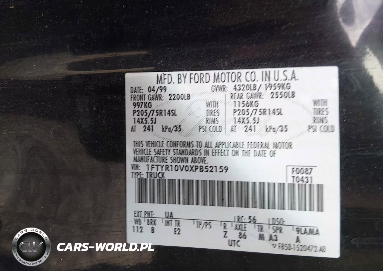 1999 Ford Ranger Xl-Xlt VIN:1FTYR10V0XPB52159 - 9