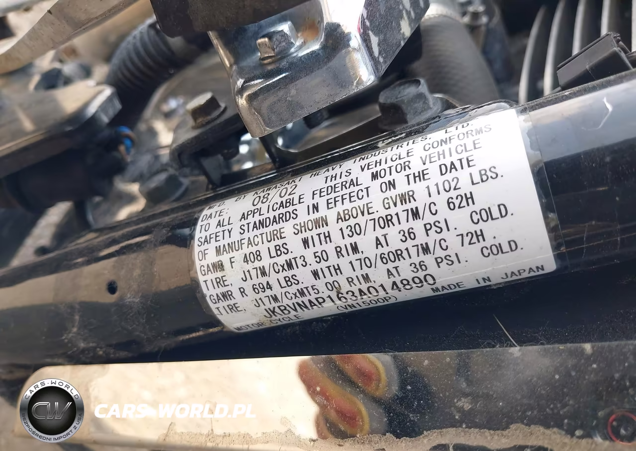 2003 Kawasaki Vn1500 P1 VIN:JKBVNAP163A014890 - 10