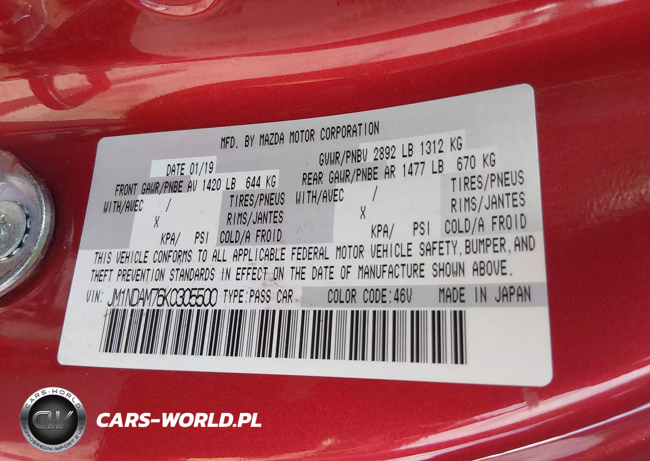 2019 Mazda Mx-5 Miata Rf Grand Touring VIN:JM1NDAM76K0305500 - 9