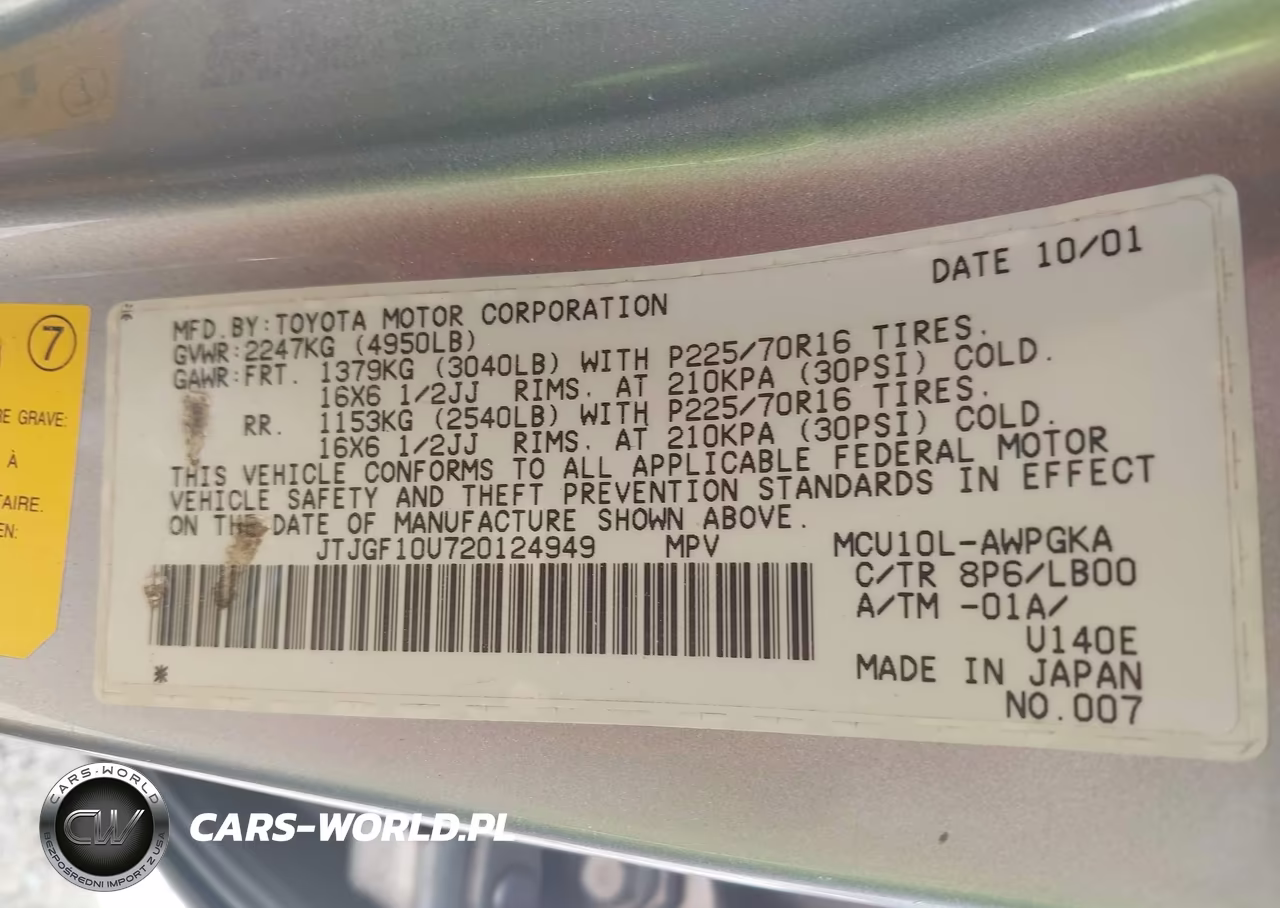2002 Lexus Rx 300 VIN:JTJGF10U720124949 - 9