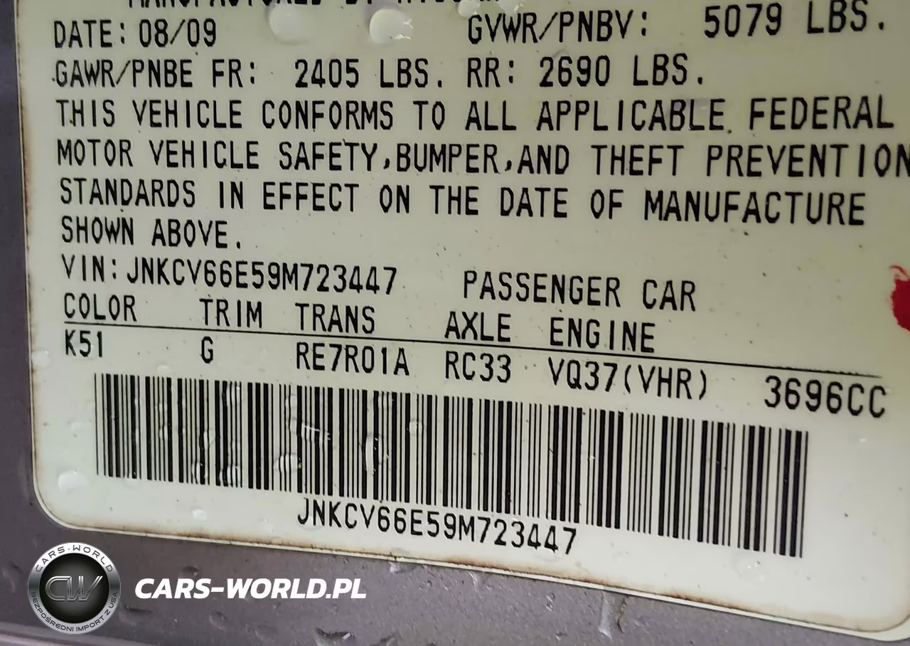 2009 Infiniti G37 VIN:JNKCV66E59M723447 - 9