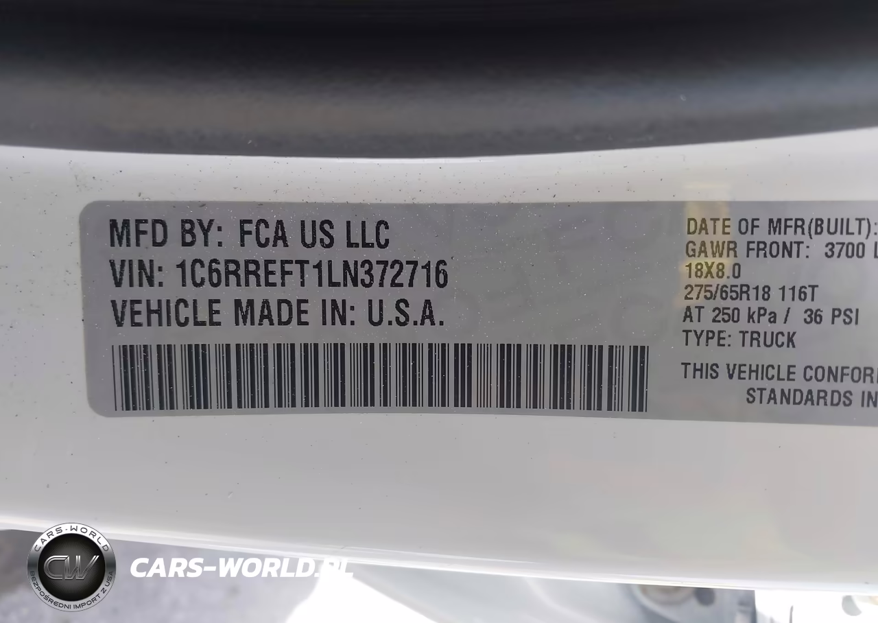 2020 Ram 1500 Big Horn 4X2 5'7 Box VIN:1C6RREFT1LN372716 - 9