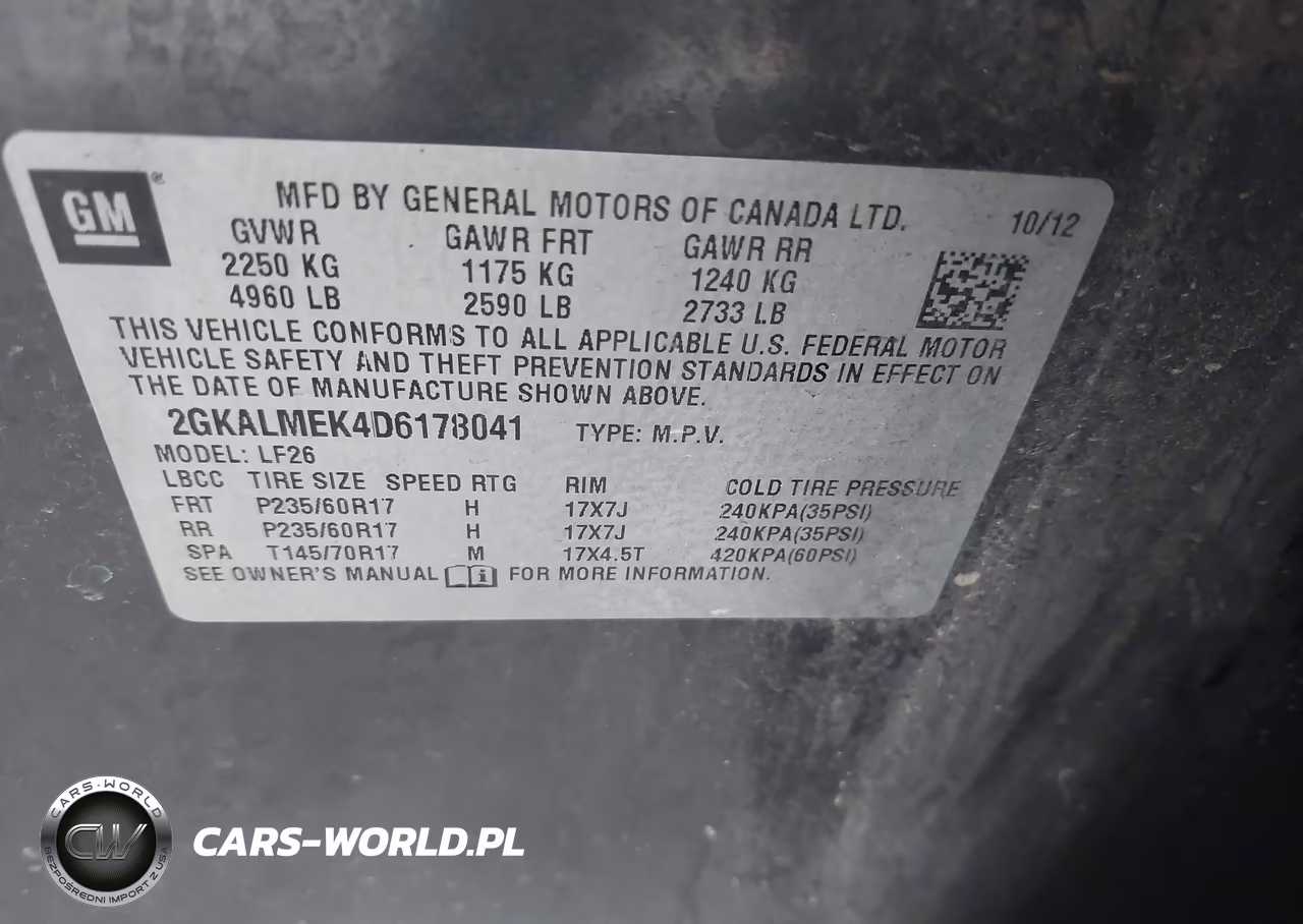 2013 GMC Terrain Sle-1 VIN:2GKALMEK4D6178041 - 9