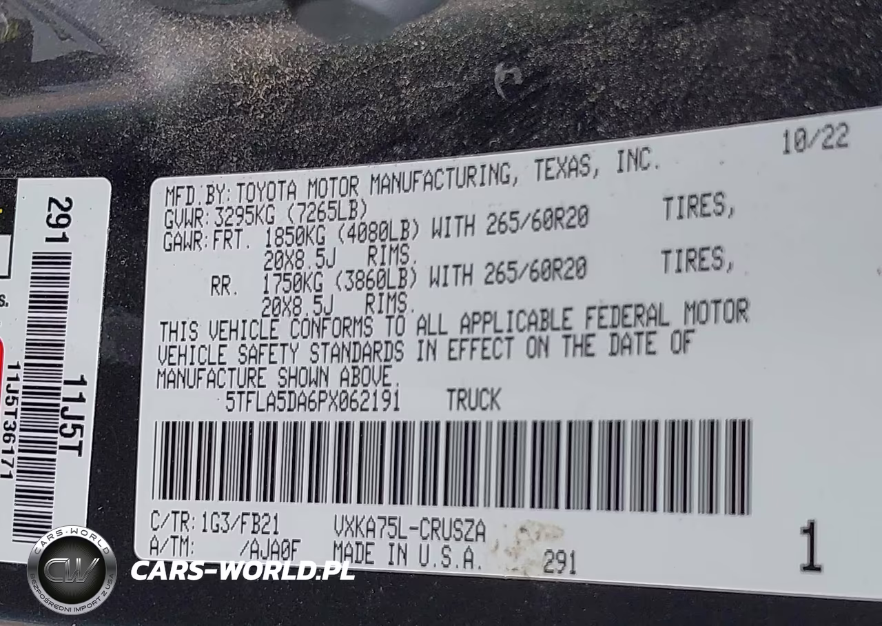 2023 Toyota Tundra Sr5 VIN:5TFLA5DA6PX062191 - 9