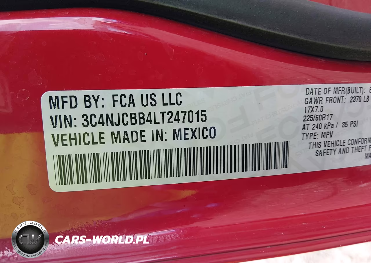2020 Jeep Compass Sun And Safety Fwd VIN:3C4NJCBB4LT247015 - 9