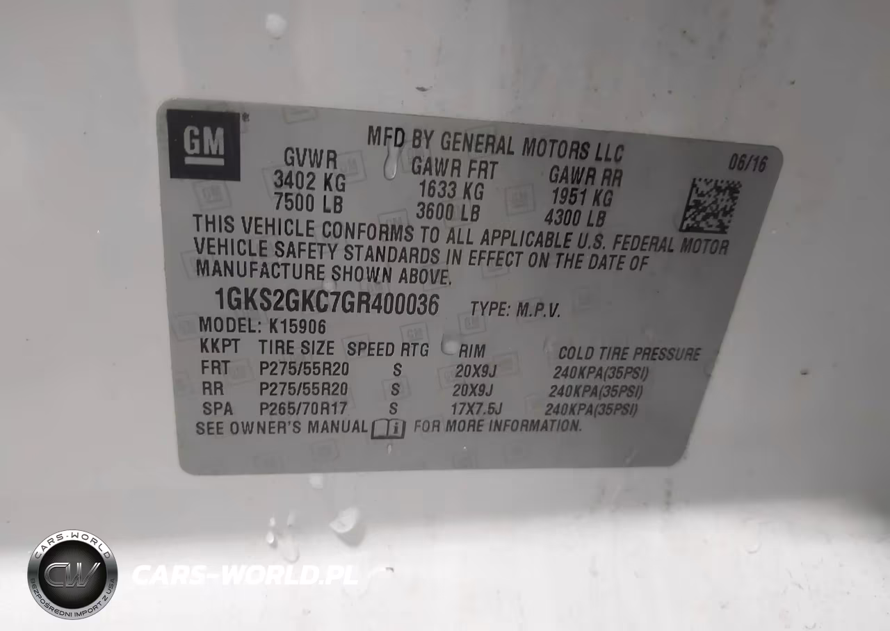 2016 GMC Yukon Xl Slt VIN:1GKS2GKC7GR400036 - 9