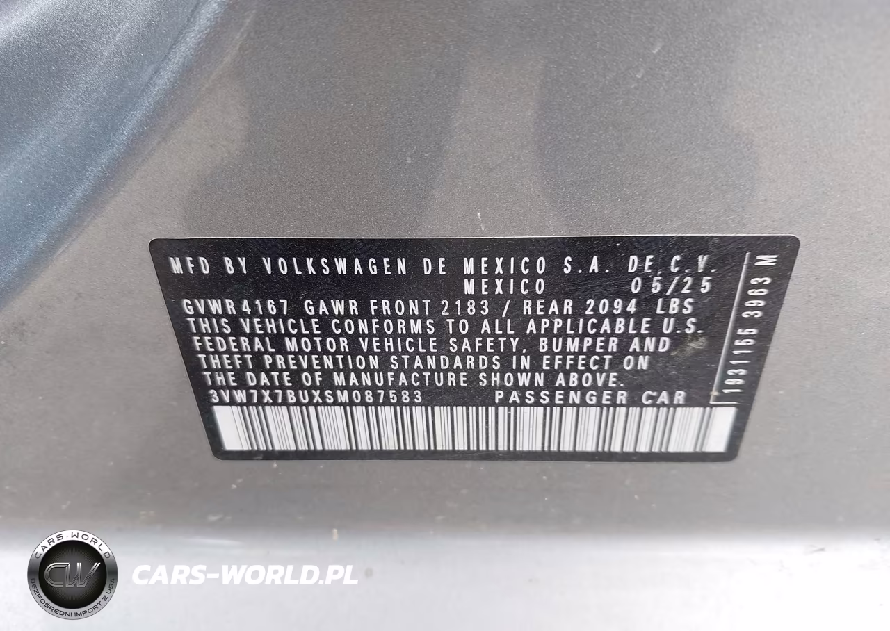 2025 Volkswagen Jetta 1.5T Se VIN:3VW7X7BUXSM087583 - 9