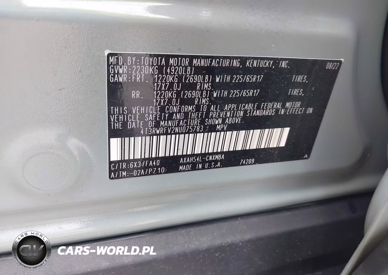 2022 Toyota Rav4 Hybrid Xle VIN:4T3RWRFV2NU075783 - 9