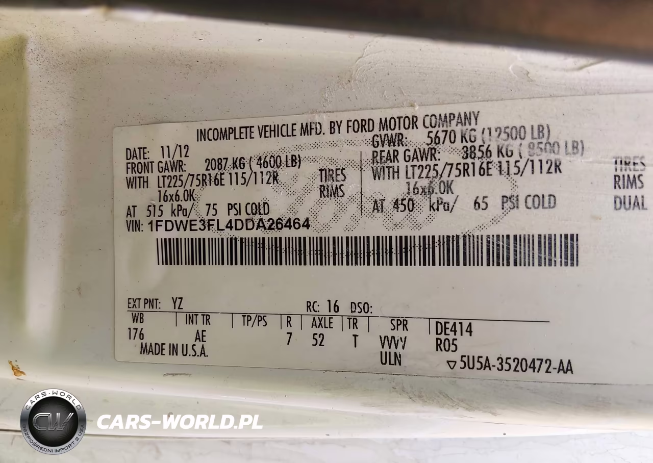 2013 Ford E-350 Cutaway VIN:1FDWE3FL4DDA26464 - 8