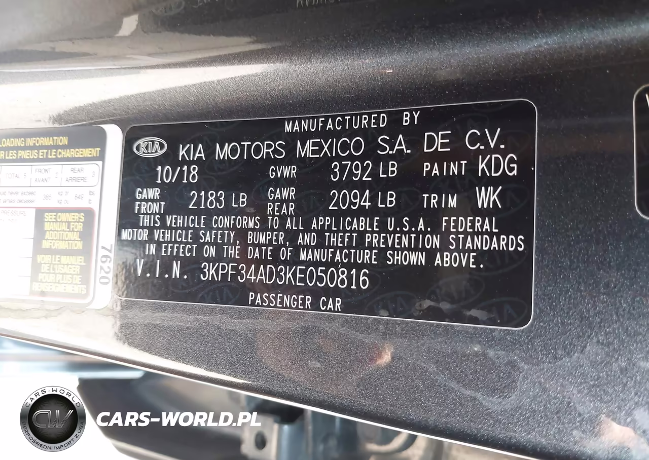 2019 Kia Forte S VIN:3KPF34AD3KE050816 - 9