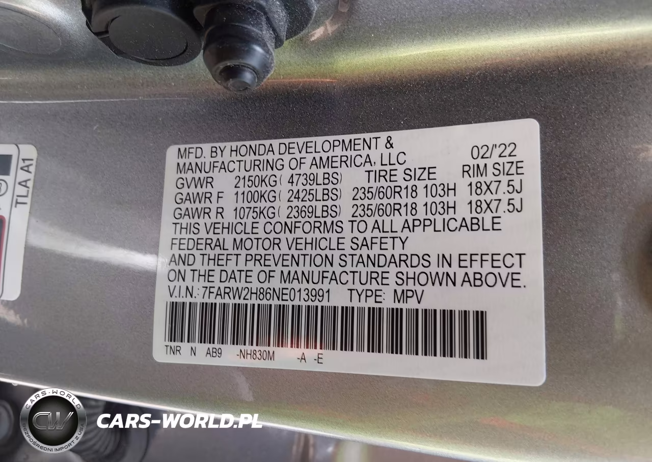 2022 Honda Cr-V Awd Ex-L VIN:7FARW2H86NE013991 - 9