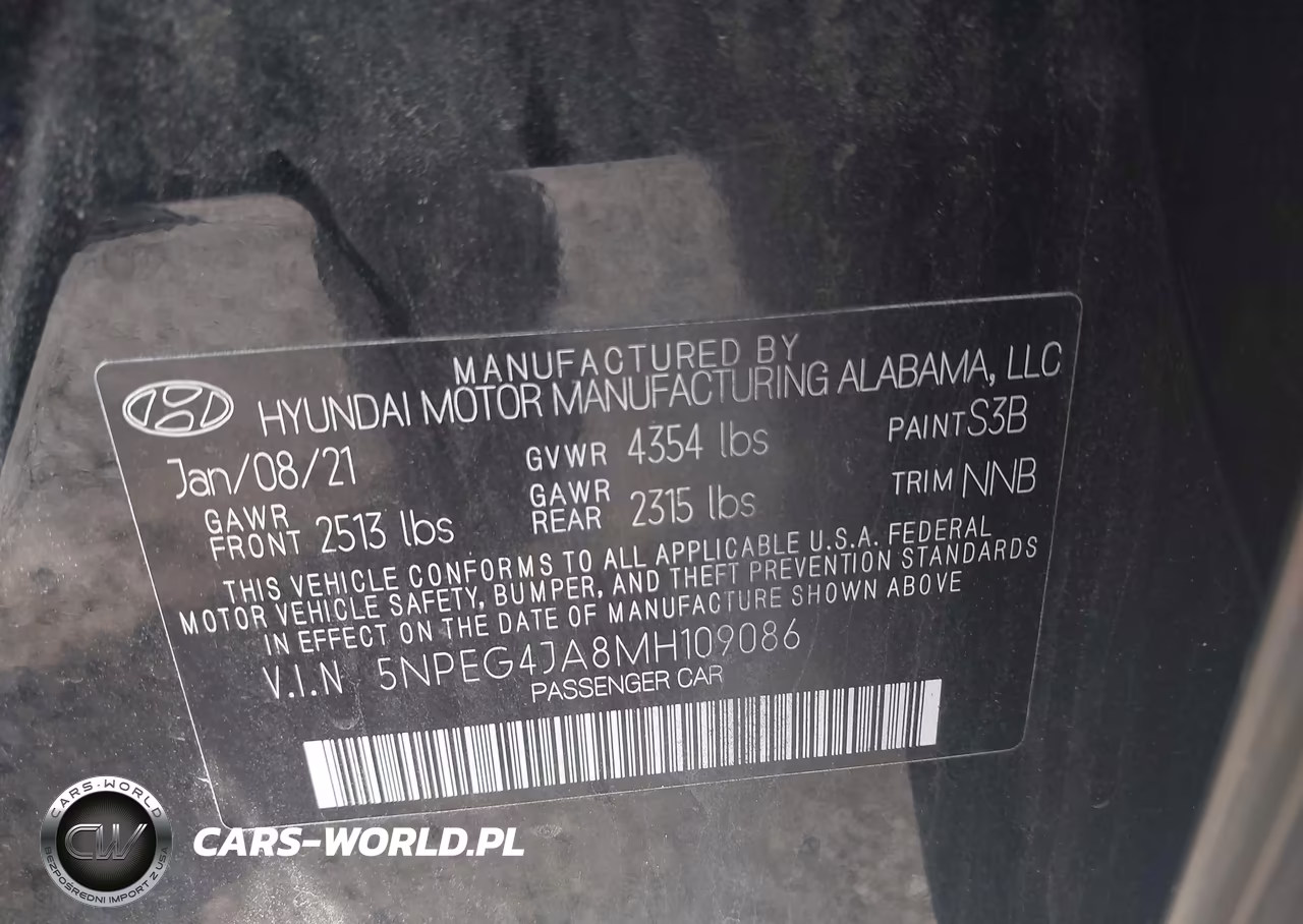 2021 Hyundai Sonata Se VIN:5NPEG4JA8MH109086 - 9