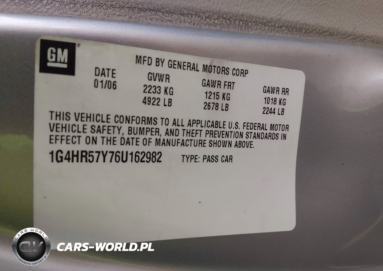 2006 Buick Lucerne Cxl VIN:1G4HR57Y76U162982 - 9