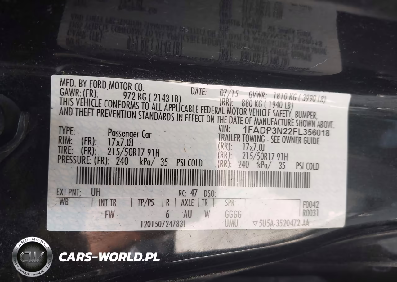 2015 Ford Focus Titanium VIN:1FADP3N22FL356018 - 9