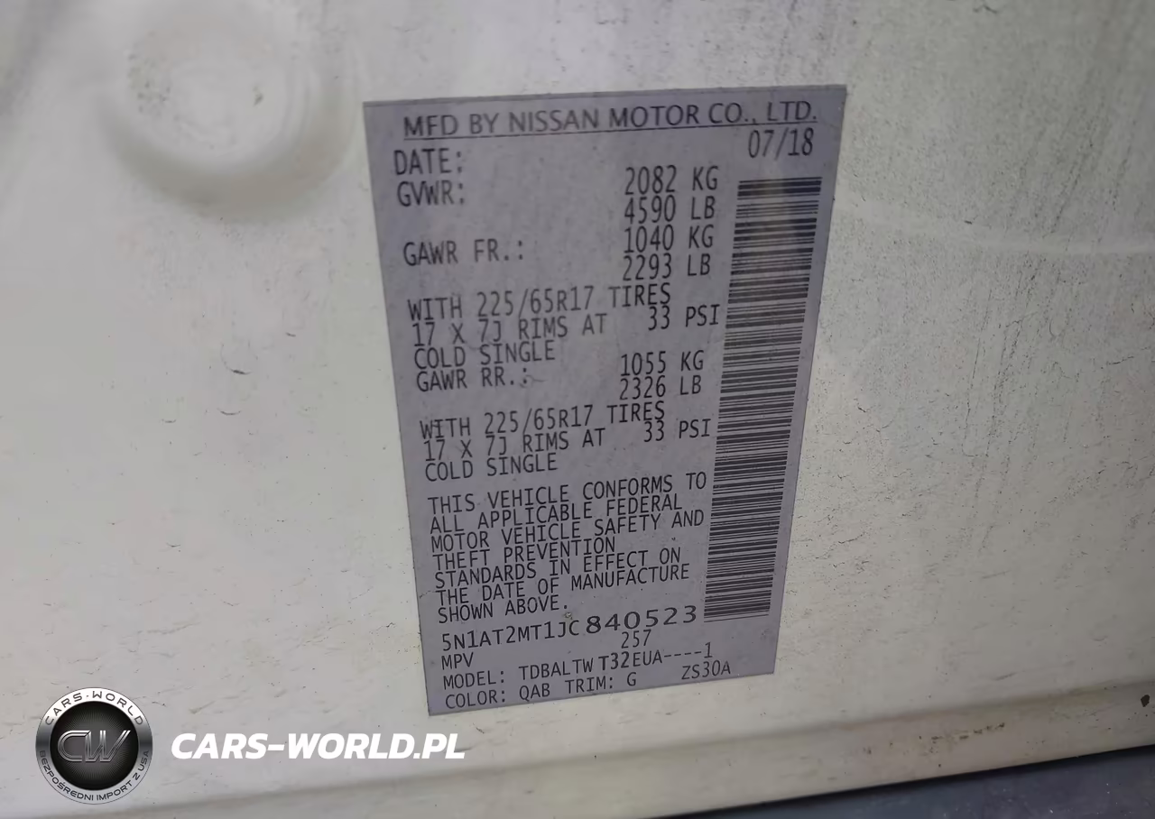 2018 Nissan Rogue Sv VIN:5N1AT2MT1JC840523 - 9
