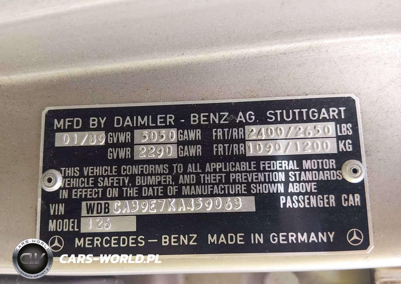1989 Mercedes-Benz 500-Class VIN:WDBCA39E7KA459063 - 9