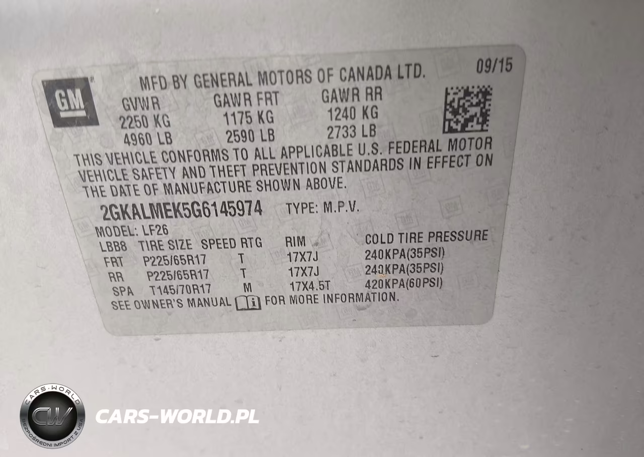 2016 GMC Terrain Sle-1 VIN:2GKALMEK5G6145974 - 9