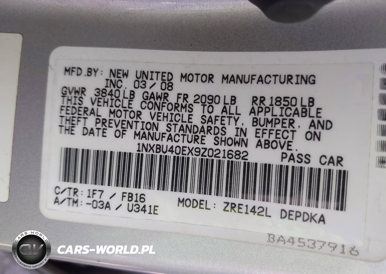 2009 Toyota Corolla Le VIN:1NXBU40EX9Z021682 - 9