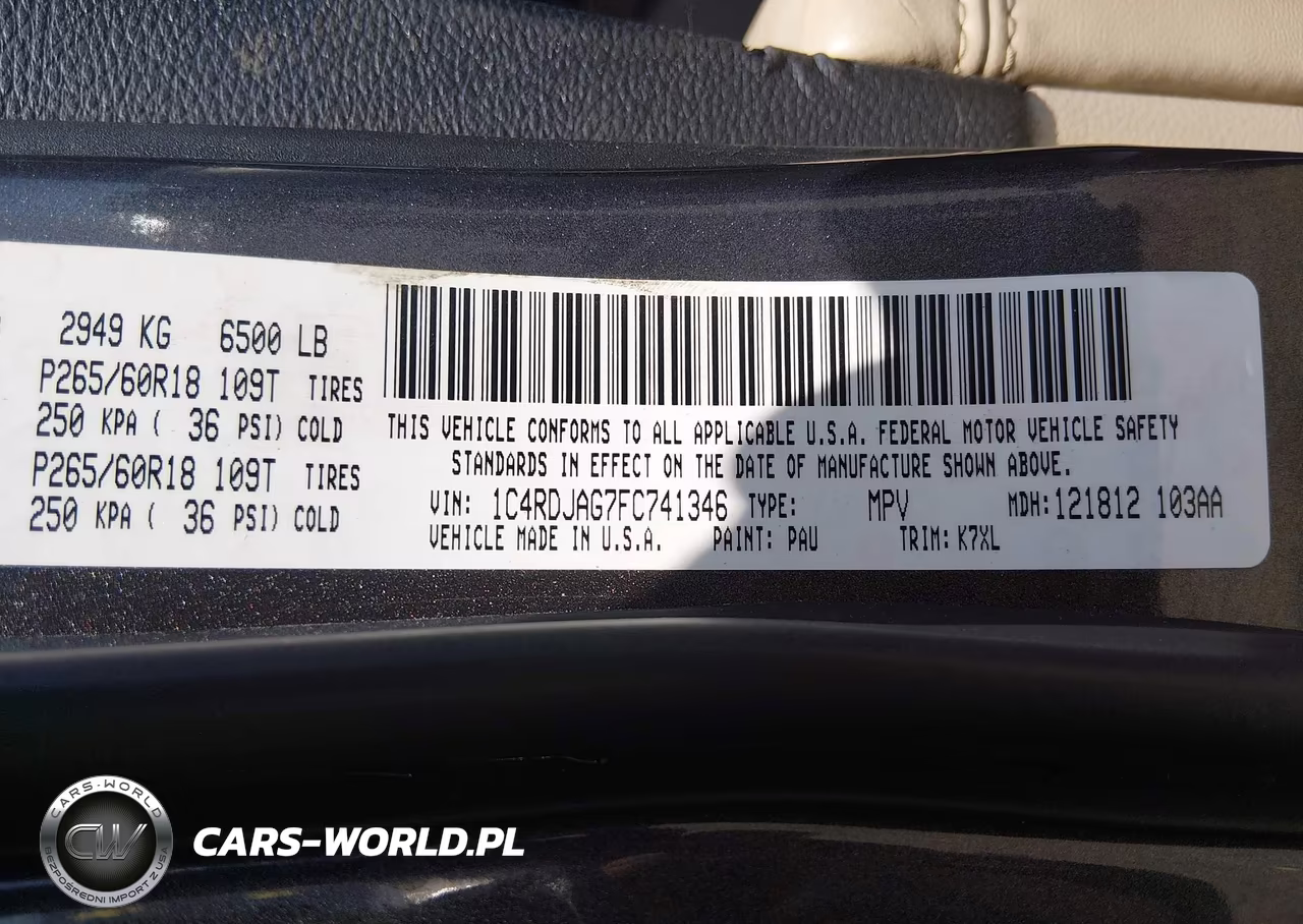 2015 Dodge Durango Sxt VIN:1C4RDJAG7FC741346 - 9