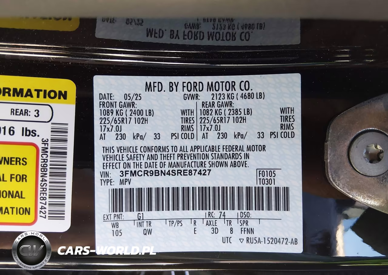 2025 Ford Bronco Sport Big Bend VIN:3FMCR9BN4SRE87427 - 9