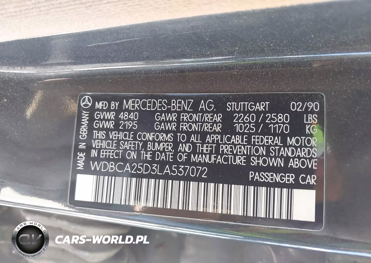 1990 Mercedes-Benz 300 Sel VIN:WDBCA25D3LA537072 - 9