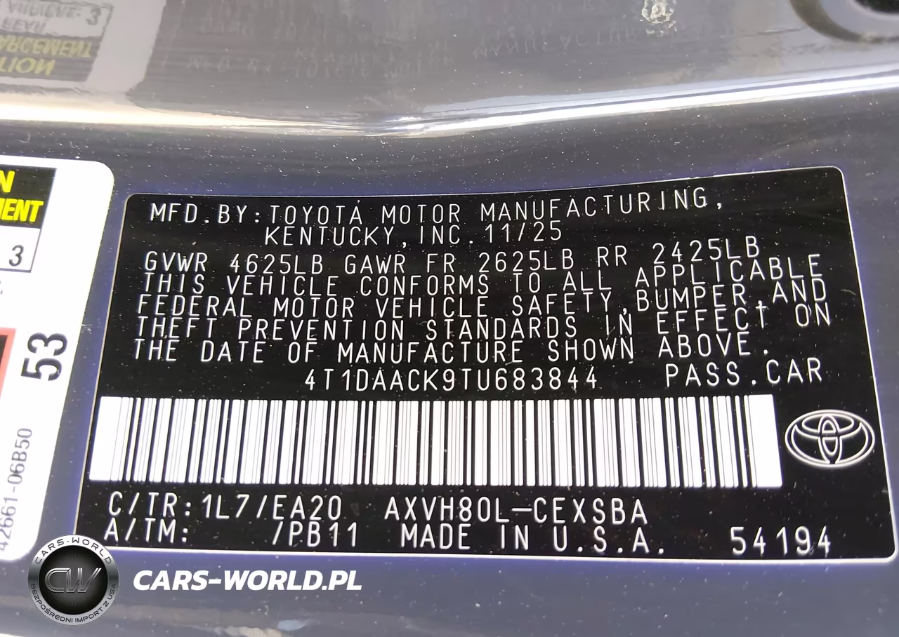 2026 Toyota Camry Se VIN:4T1DAACK9TU683844 - 9