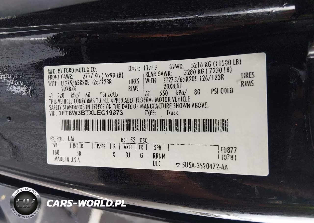 2020 Ford F-350 Lariat VIN:1FT8W3BTXLEC19873 - 9