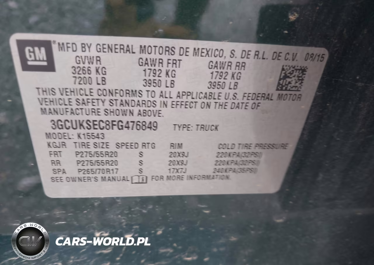 2015 Chevrolet Silverado 1500 Ltz VIN:3GCUKSEC8FG476849 - 9