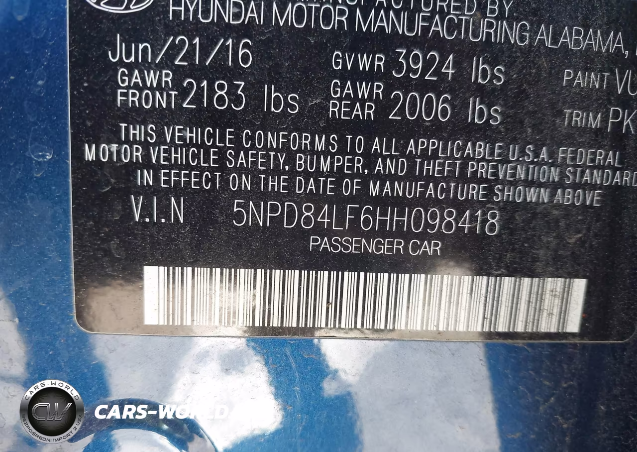 2017 Hyundai Elantra Se VIN:5NPD84LF6HH098418 - 9
