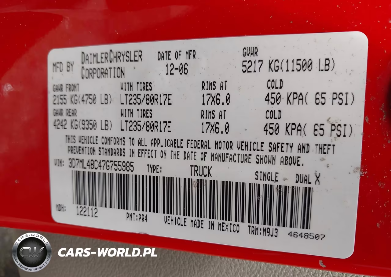 2007 Dodge Ram 3500 Slt-Sport VIN:3D7ML48C47G755985 - 8
